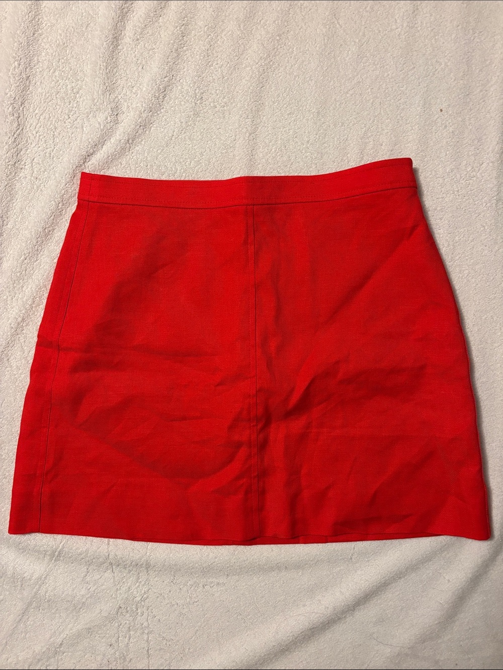Jcrew Classic Red Women's Mini Skirt- linen